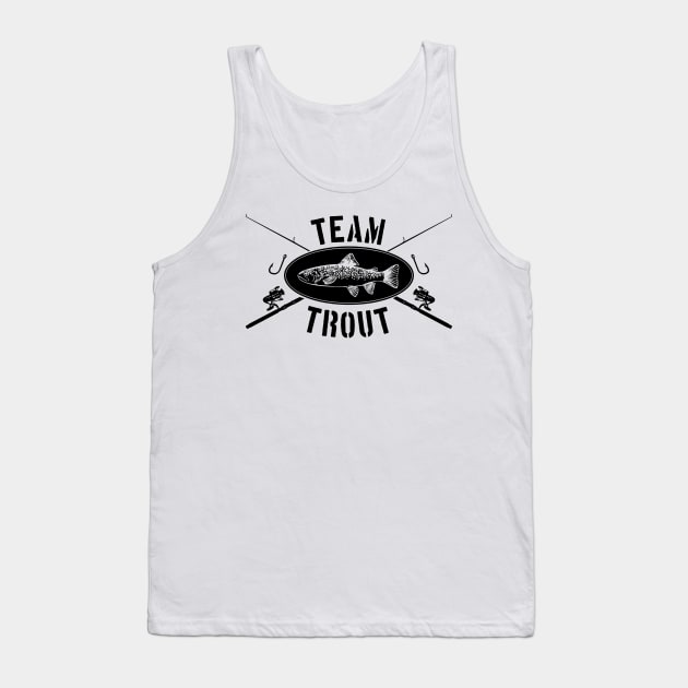 Team Trout (Black) Tank Top by bobbuel